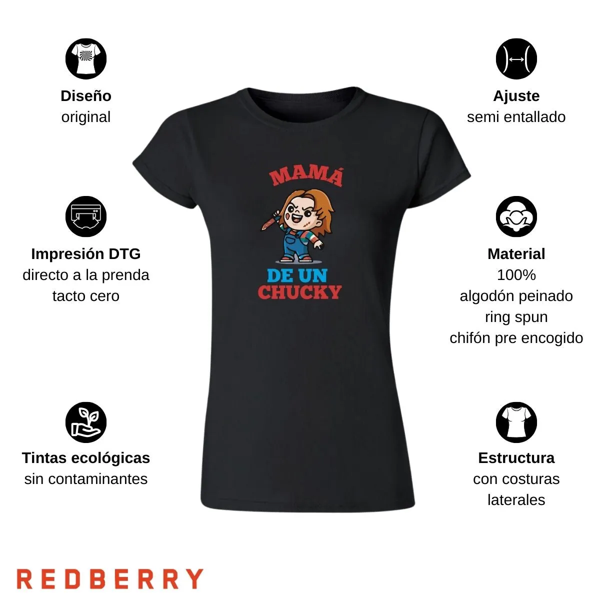 Playera Mujer Mamá de un Chucky