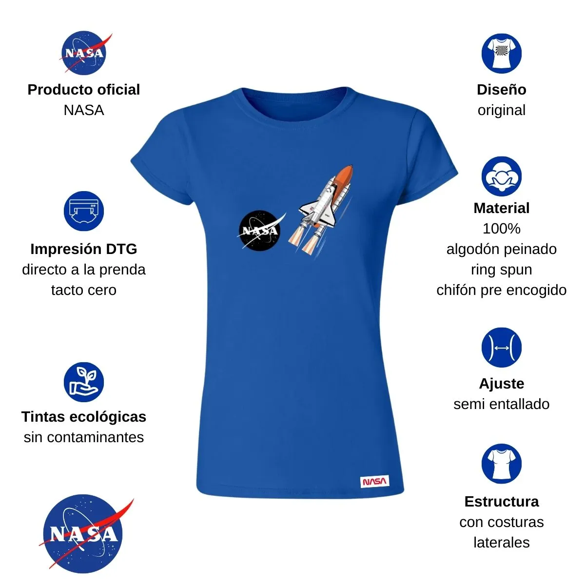 Playera Mujer Nasa Transbordador