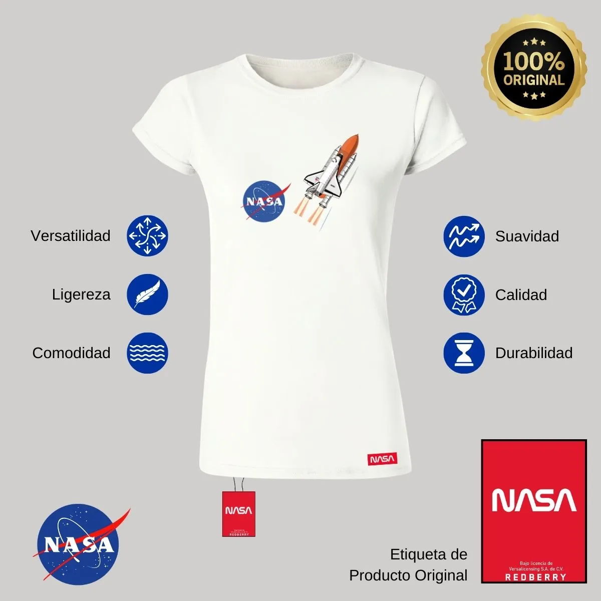 Playera Mujer Nasa Transbordador