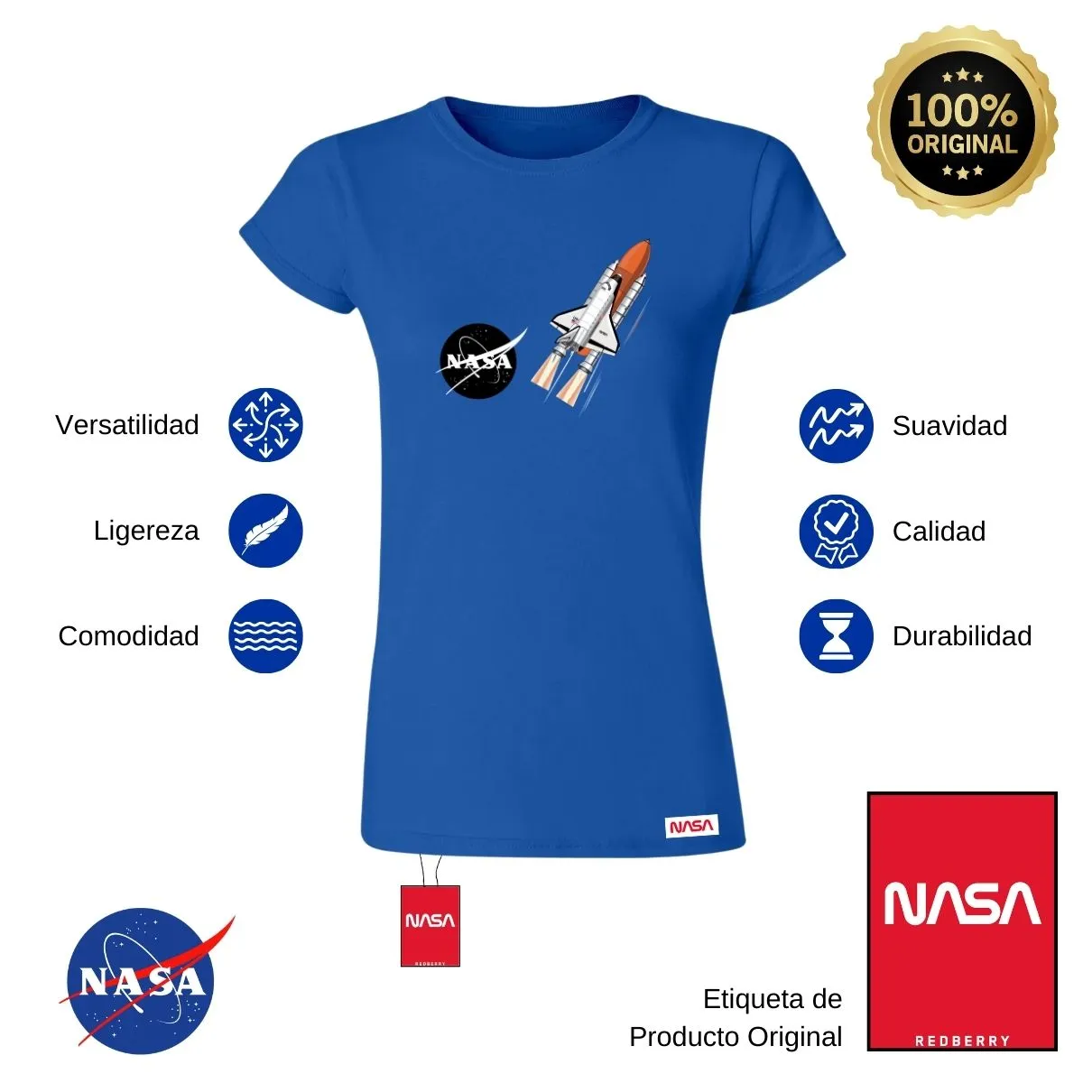 Playera Mujer Nasa Transbordador