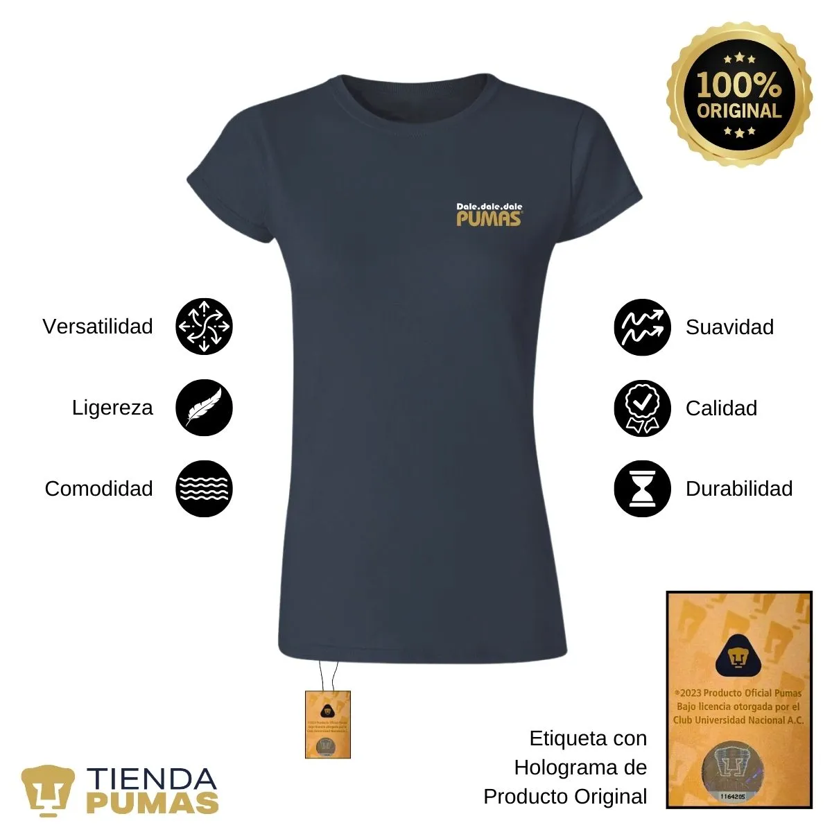 Playera Mujer Pumas UNAM a ganar