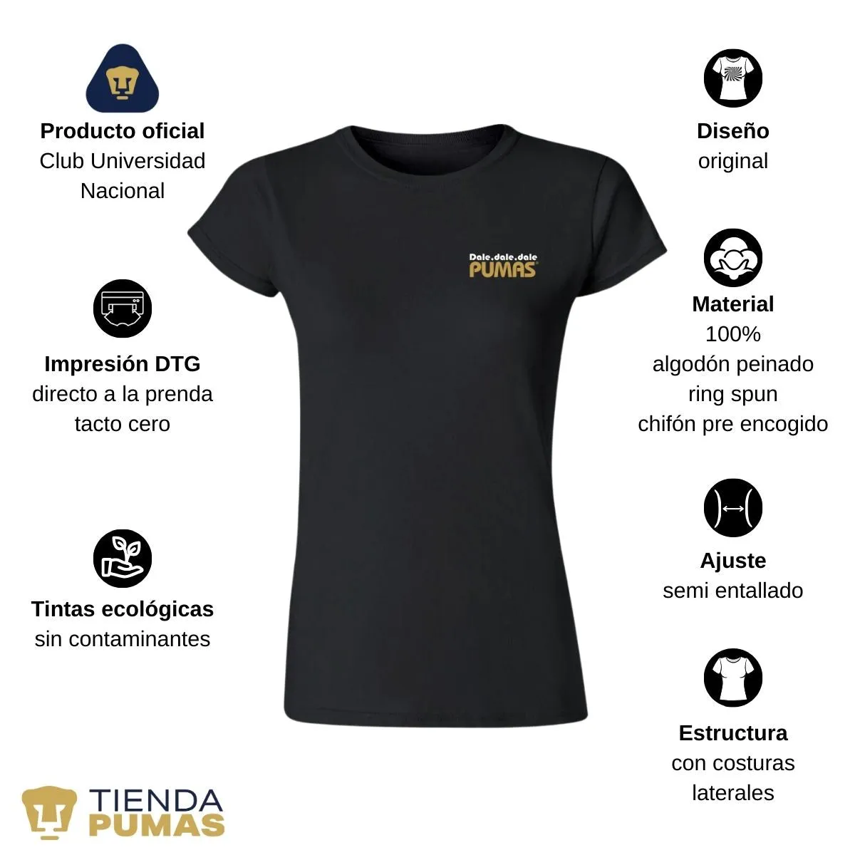 Playera Mujer Pumas UNAM a ganar