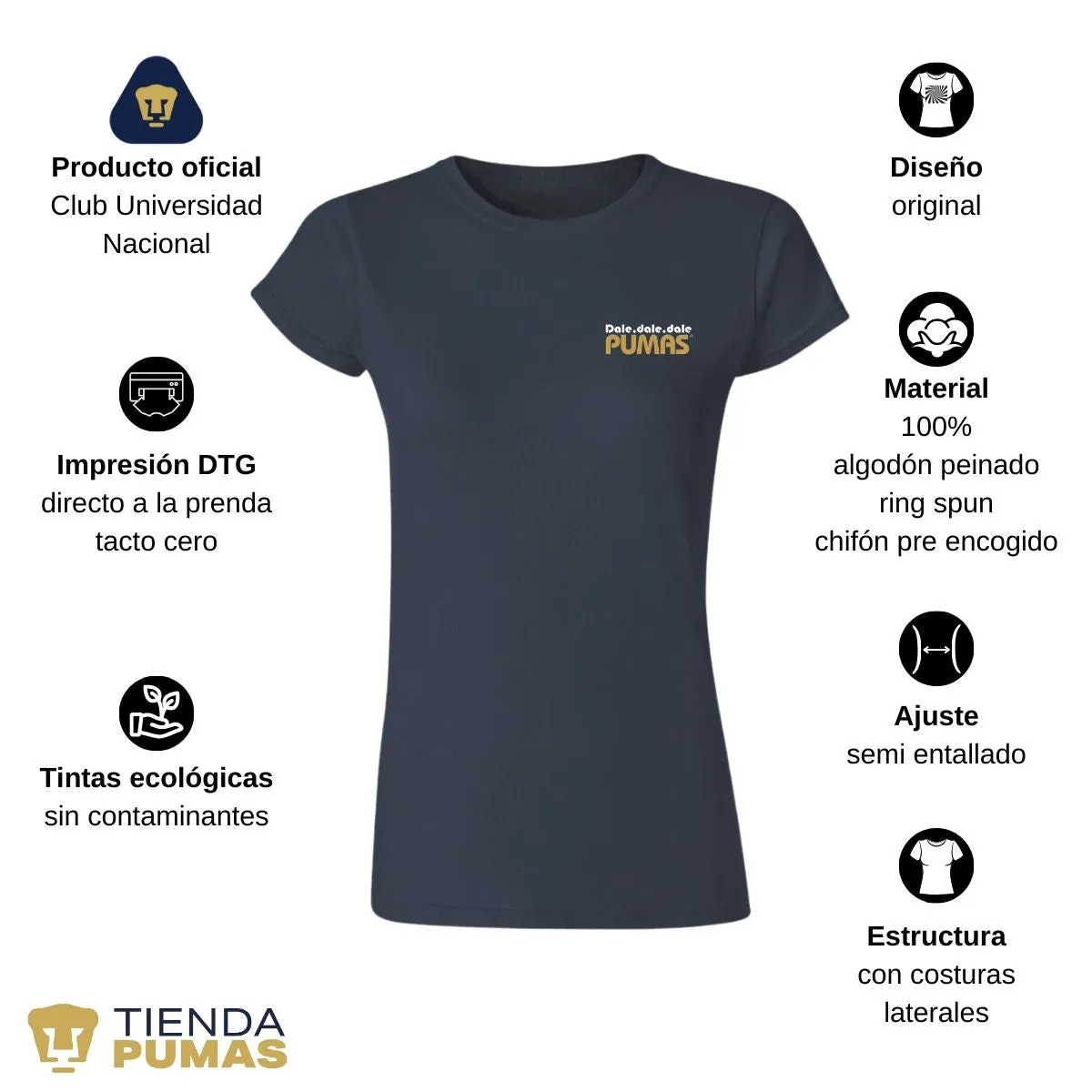 Playera Mujer Pumas UNAM a ganar