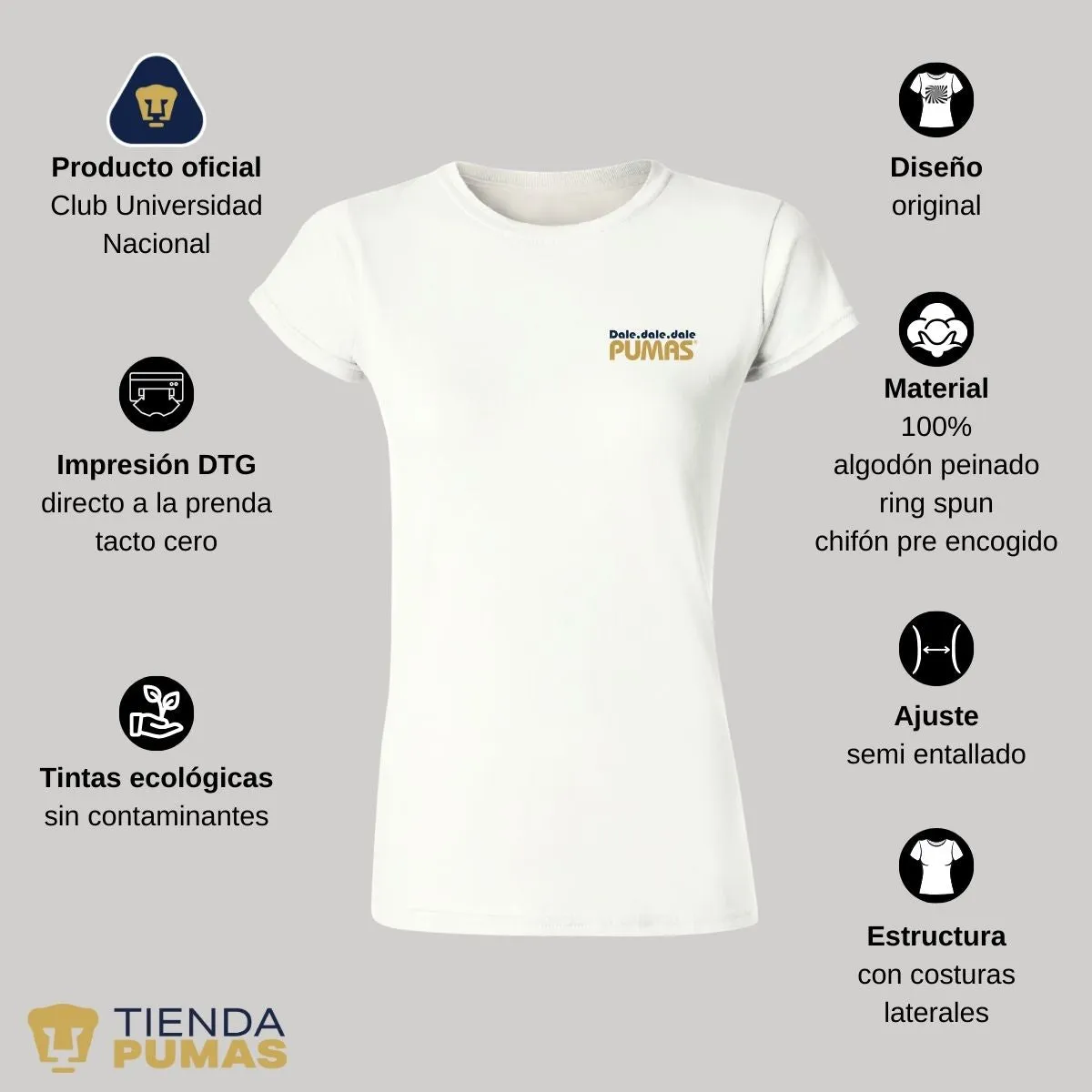 Playera Mujer Pumas UNAM a ganar