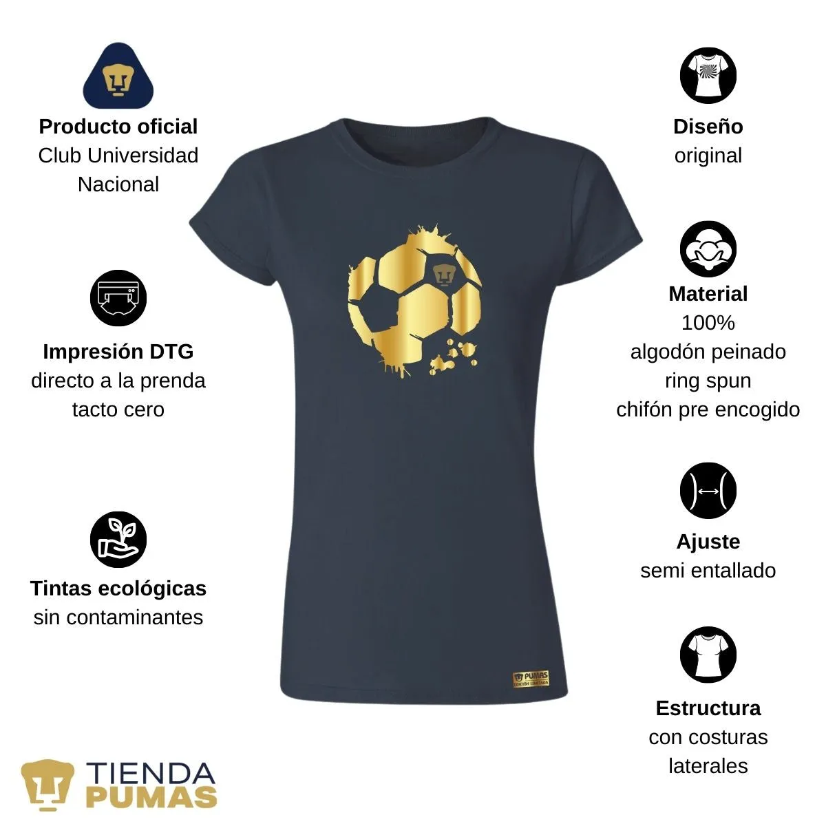 Playera Mujer Pumas UNAM Edición Limitada 2