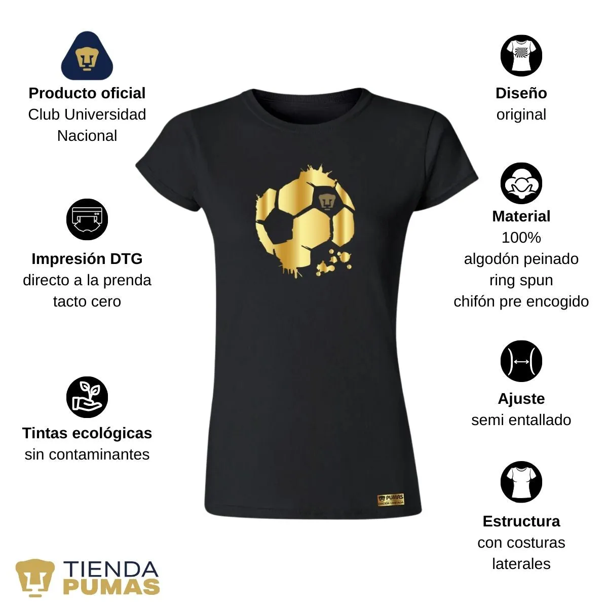 Playera Mujer Pumas UNAM Edición Limitada 2