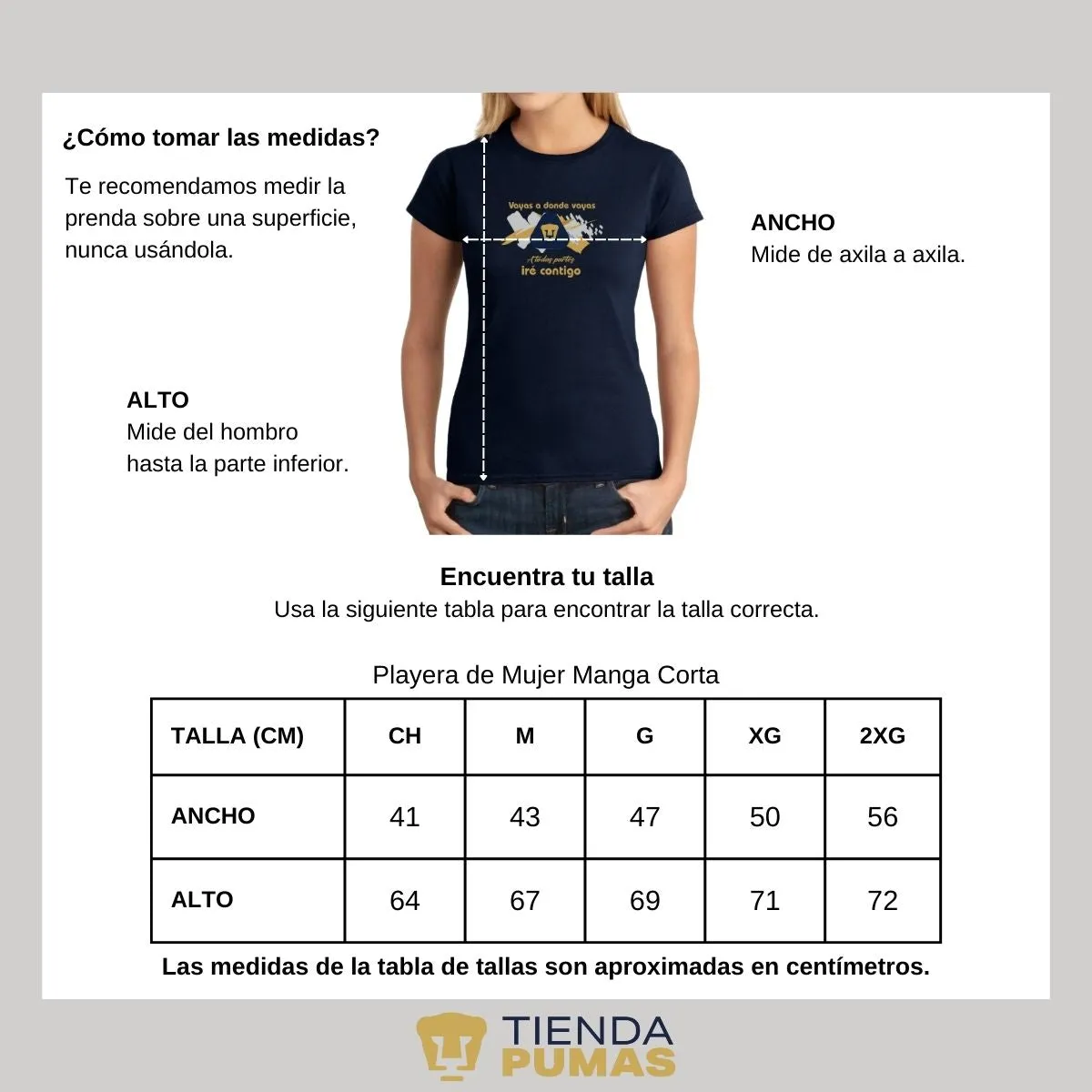 Playera Mujer Pumas UNAM vuelta