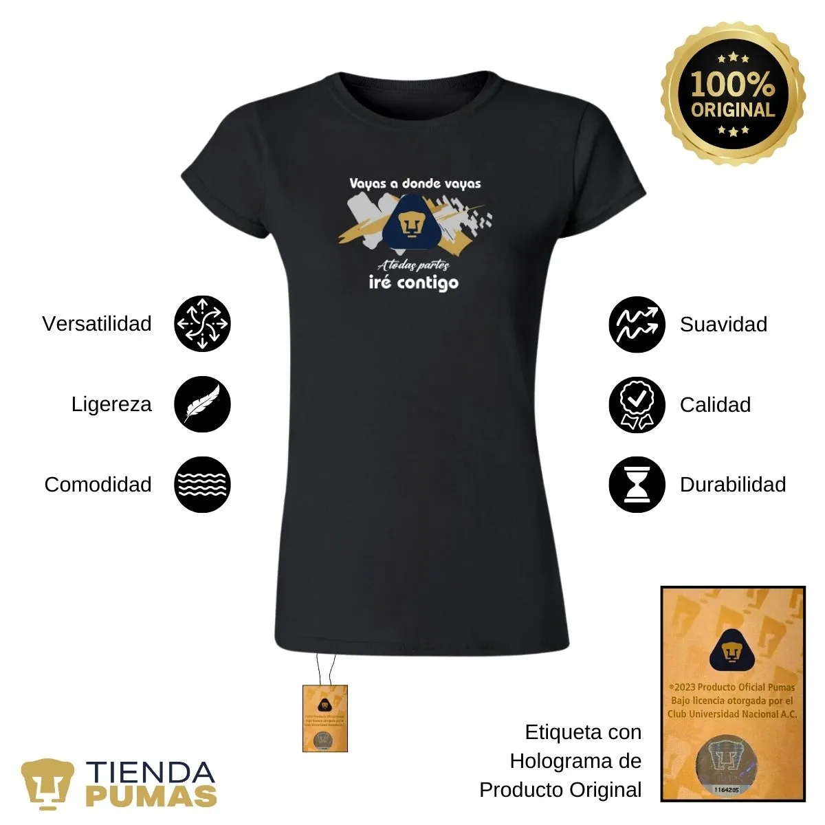 Playera Mujer Pumas UNAM vuelta