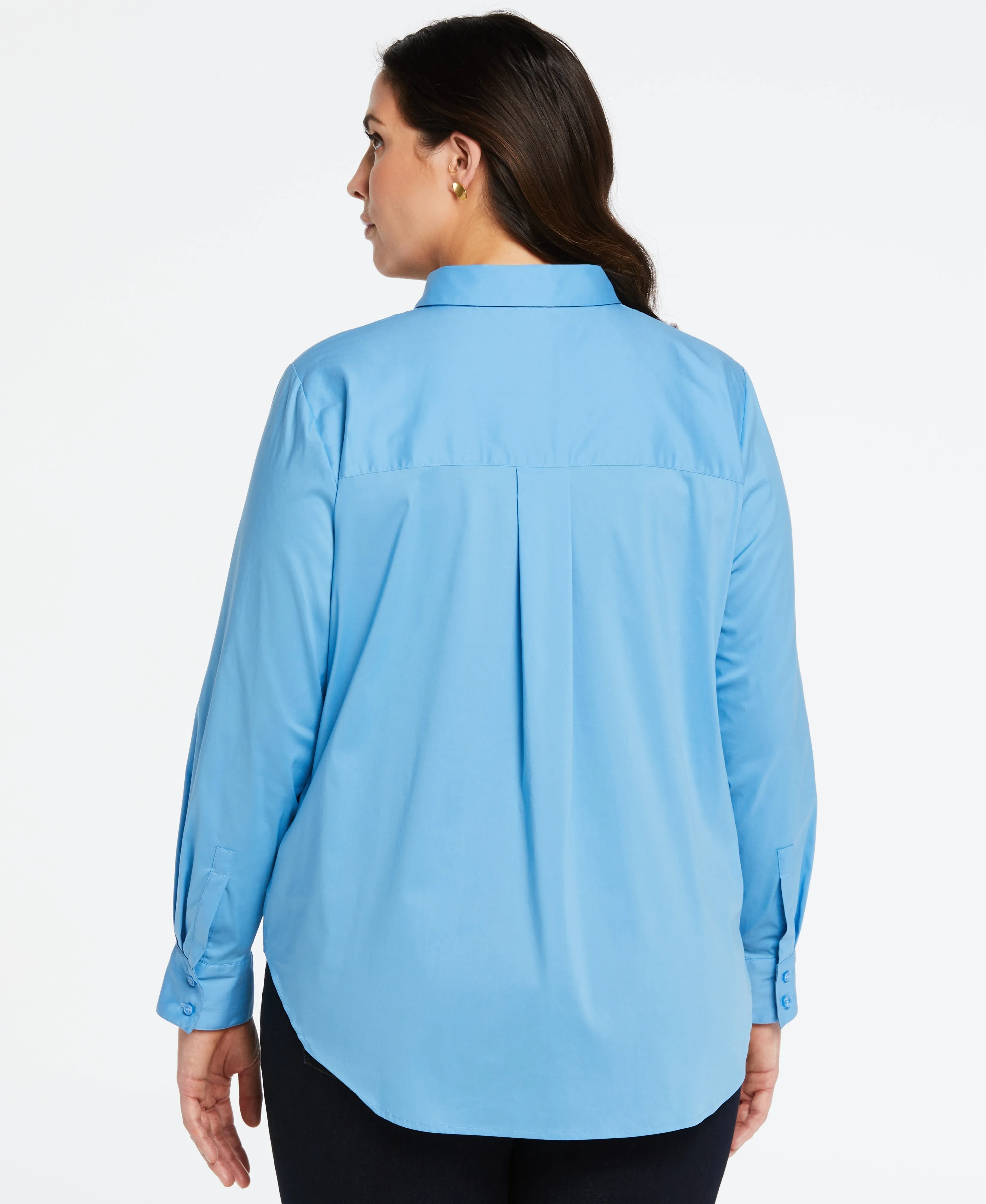 Plus Size Embellished Collar Blouse