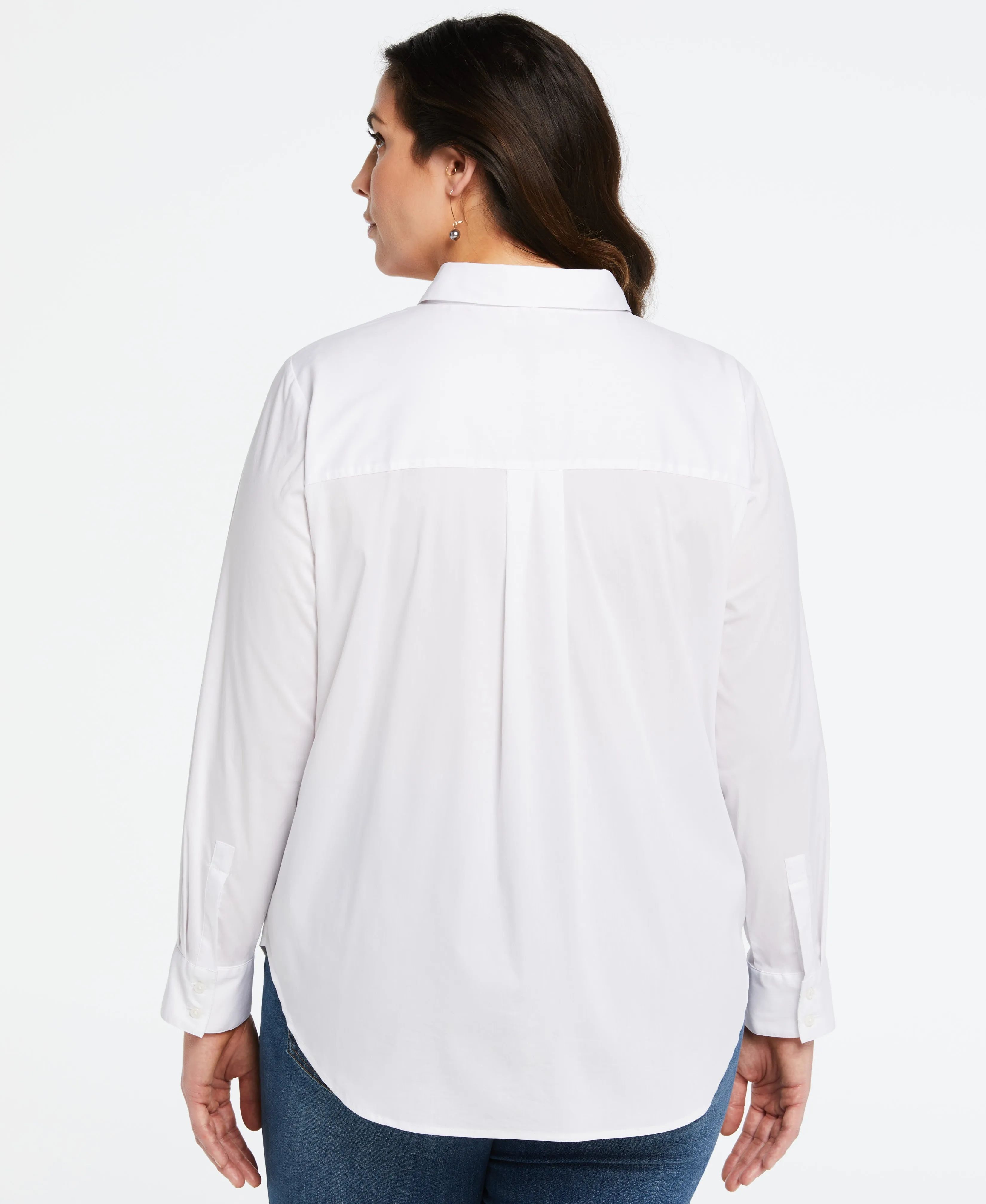 Plus Size Embellished Collar Blouse