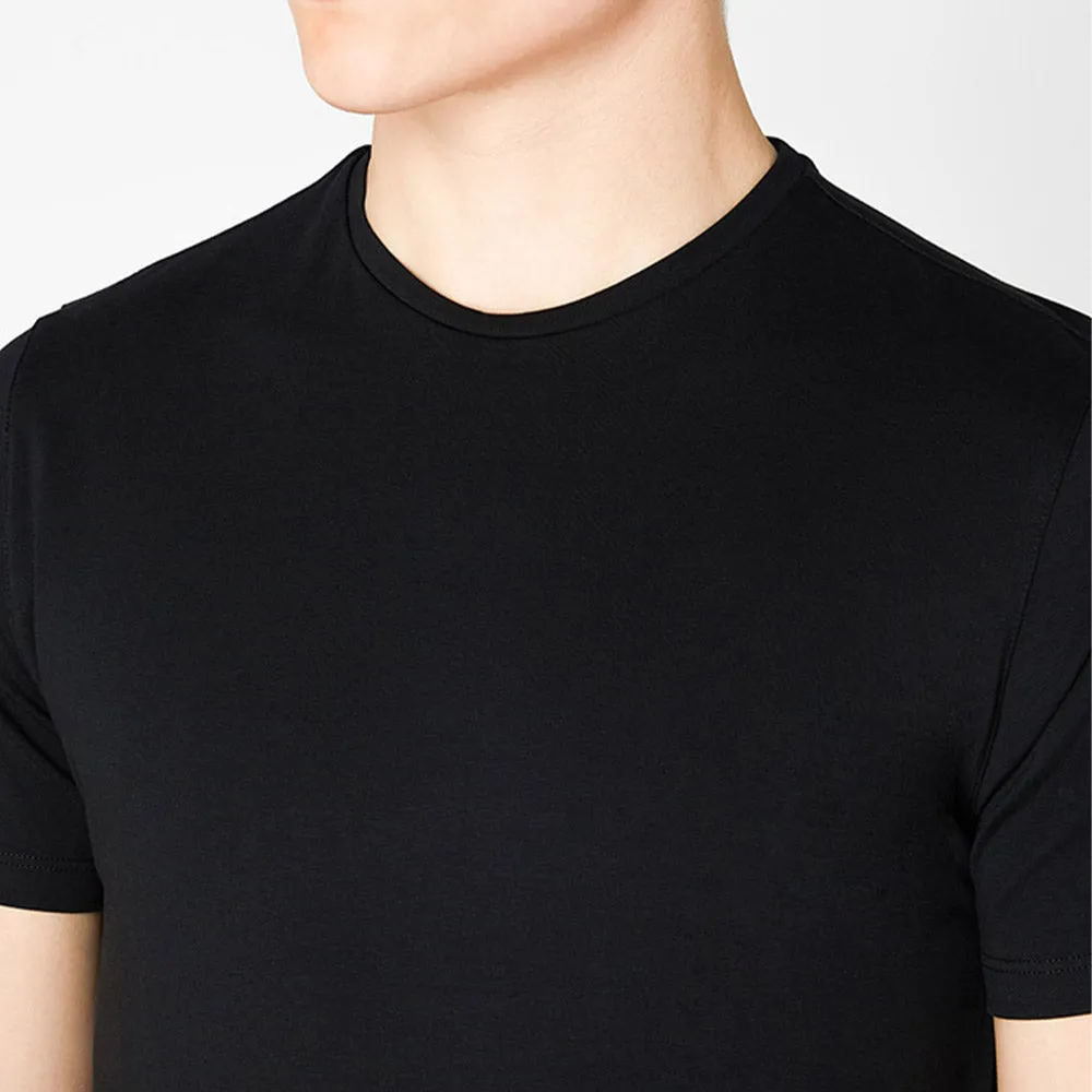 Remus Uomo Stretch Cotton Tee - Black