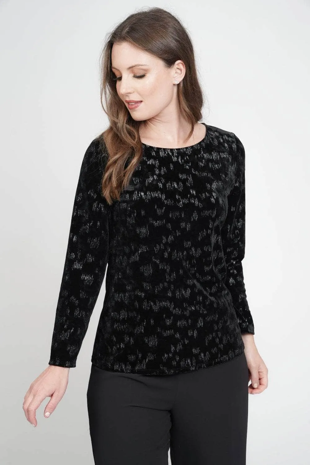 Saloos Embellished Velvet Evening Top