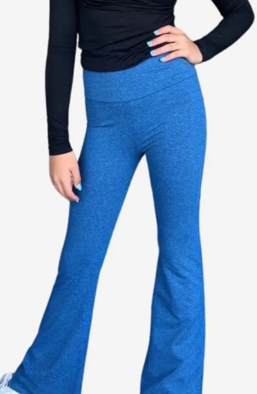 Simply Soft Luxe Flare Legging - Ocean Blue