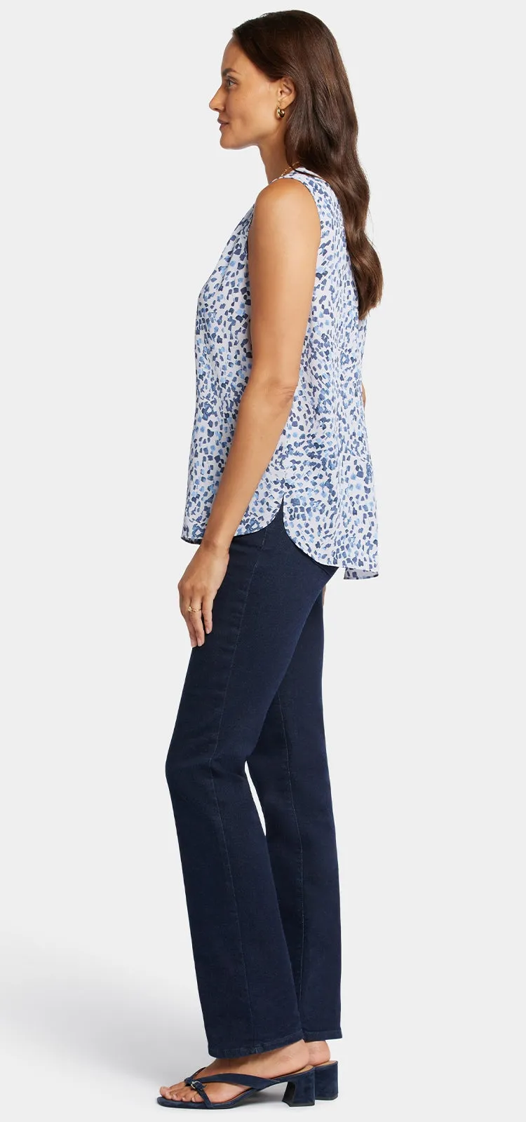 Sleeveless Pintuck Blouse Vlekkenprint | Hayward Hills