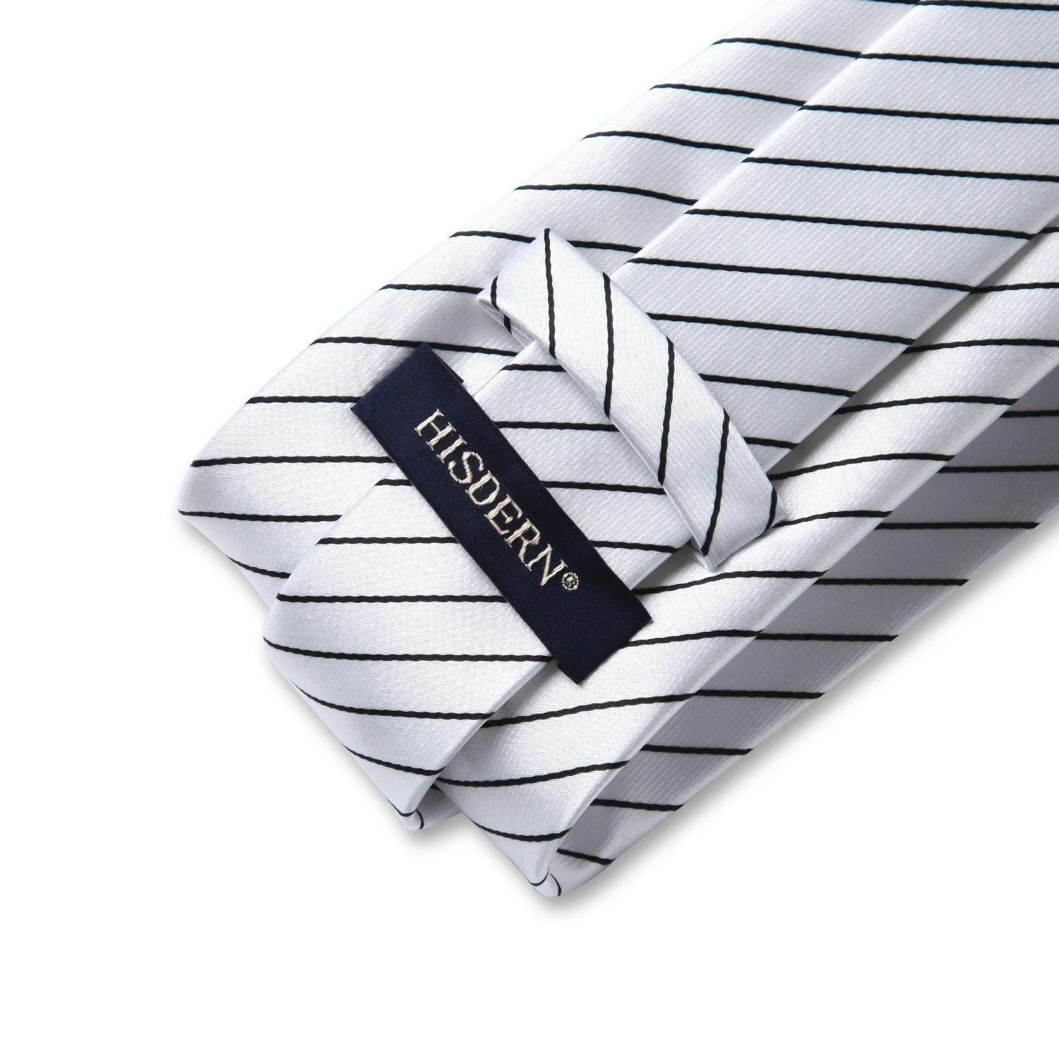 Striped Necktie Handkerchief Set