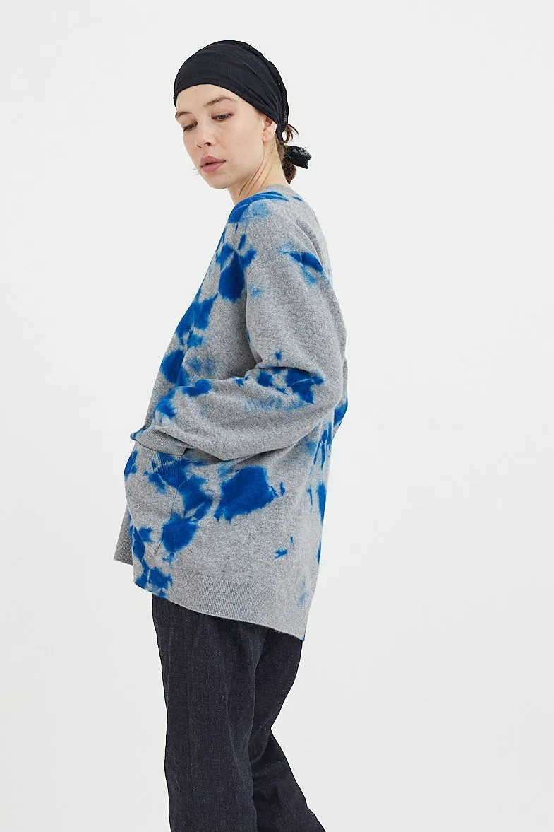 Suzusan - Shibori Cashmere Seamless Wide Cardigan