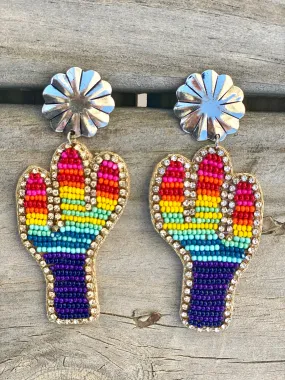 The Beaded Cactus 🌵 Party Earring