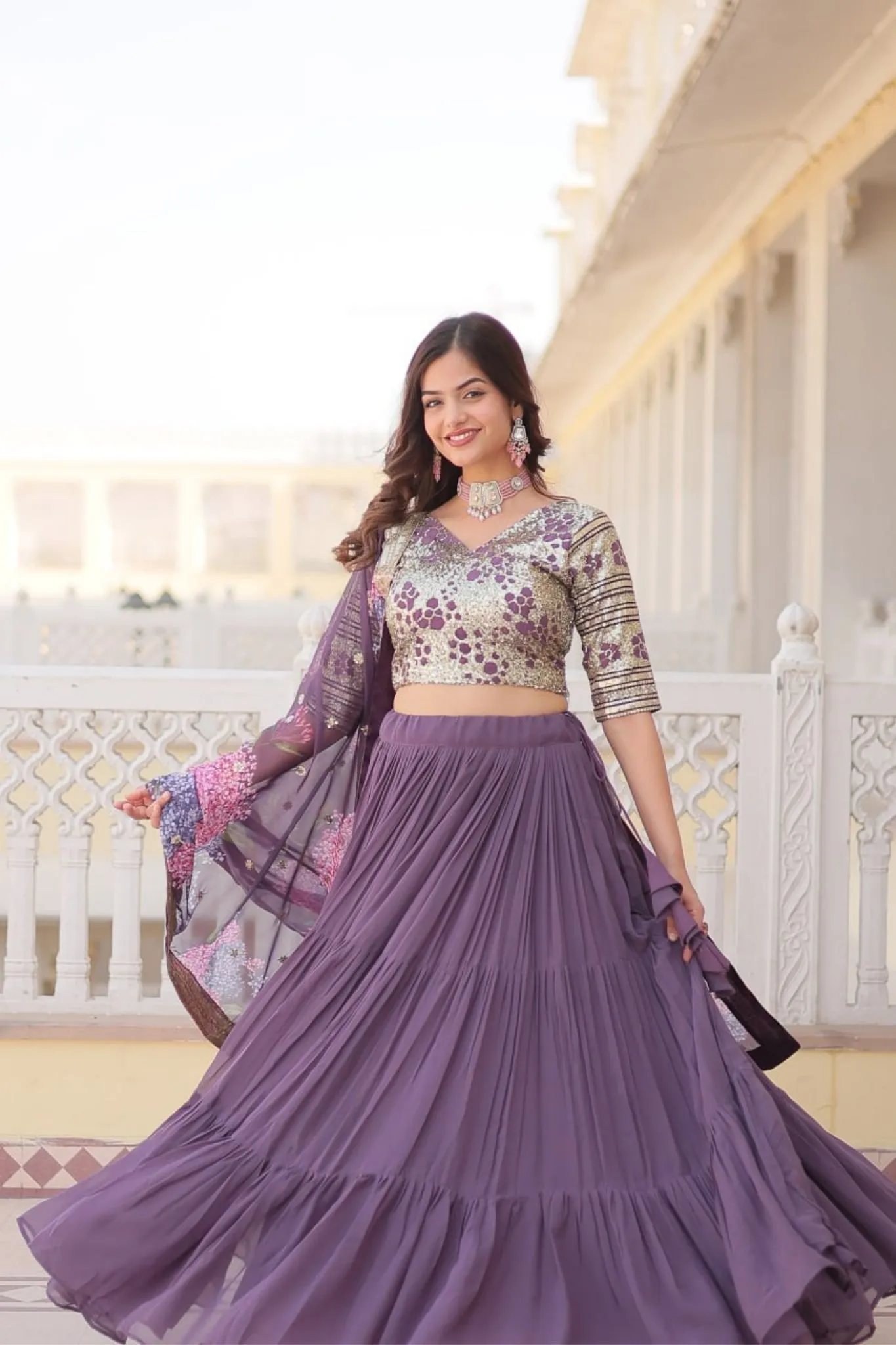 Traditional Flaired Lehenga Choli For Women