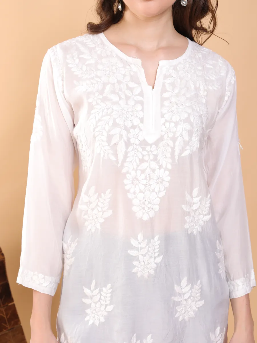 Tripti Muslin Premium Chikankari Short Kurti