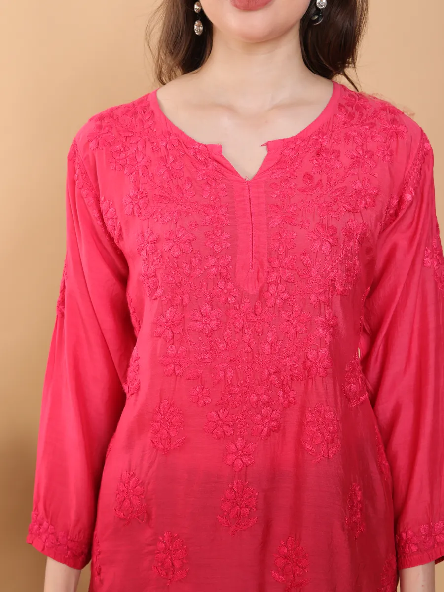 Tripti Muslin Premium Chikankari Short Kurti