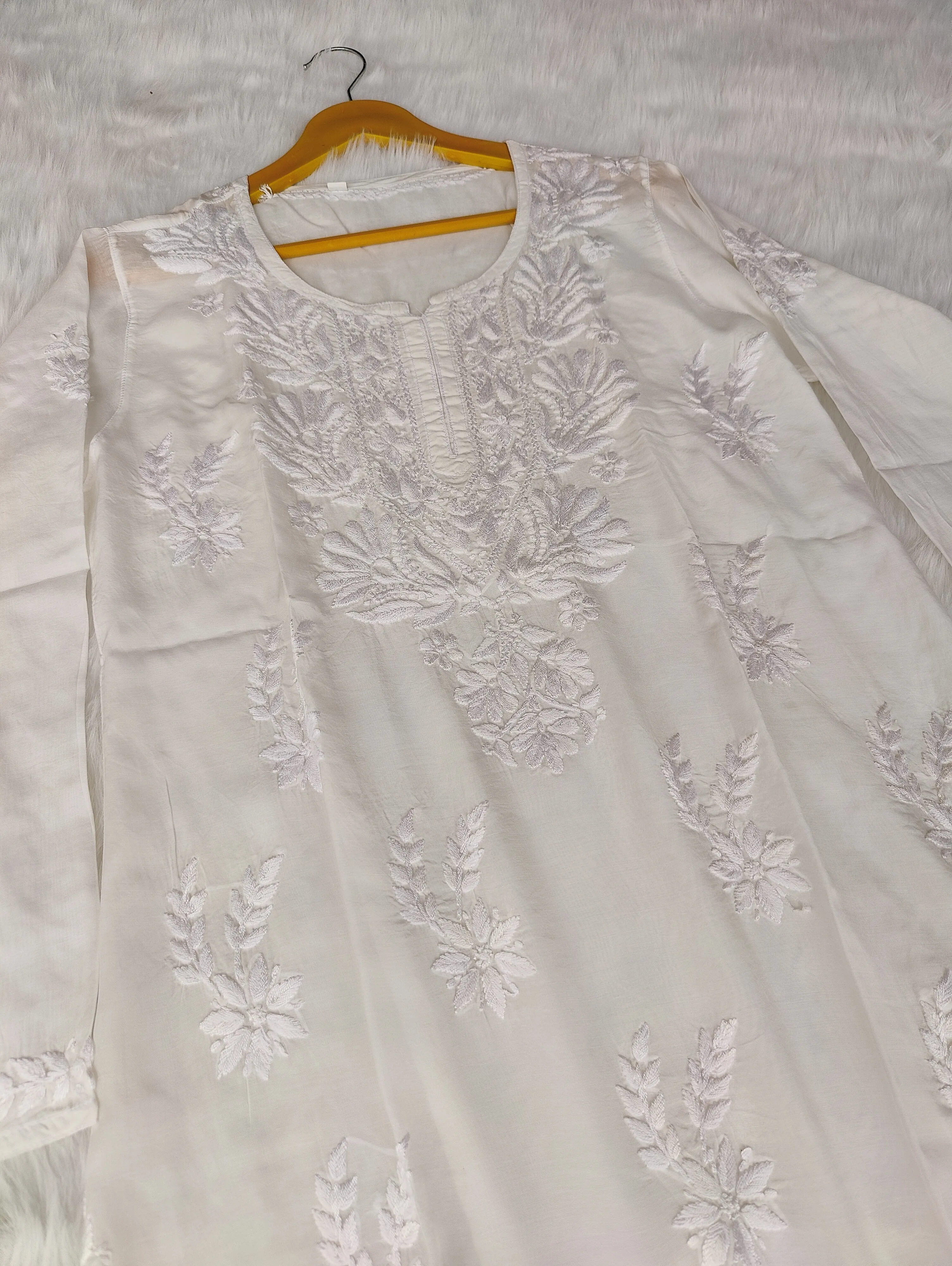 Tripti Muslin Premium Chikankari Short Kurti