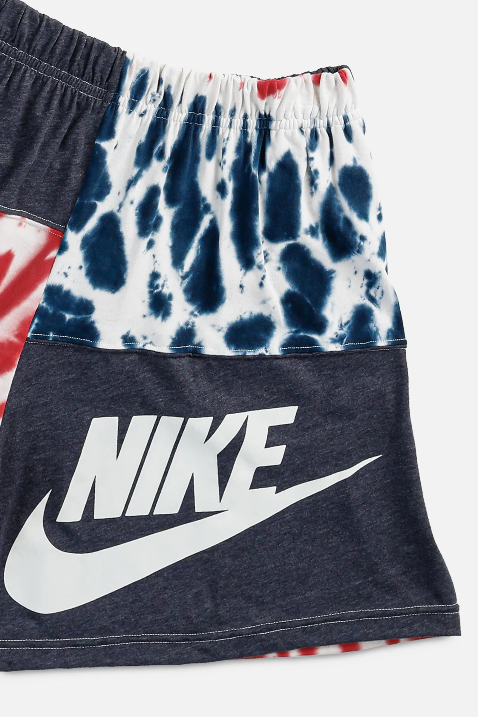 Unisex Rework Nike Patchwork Tee Shorts - M