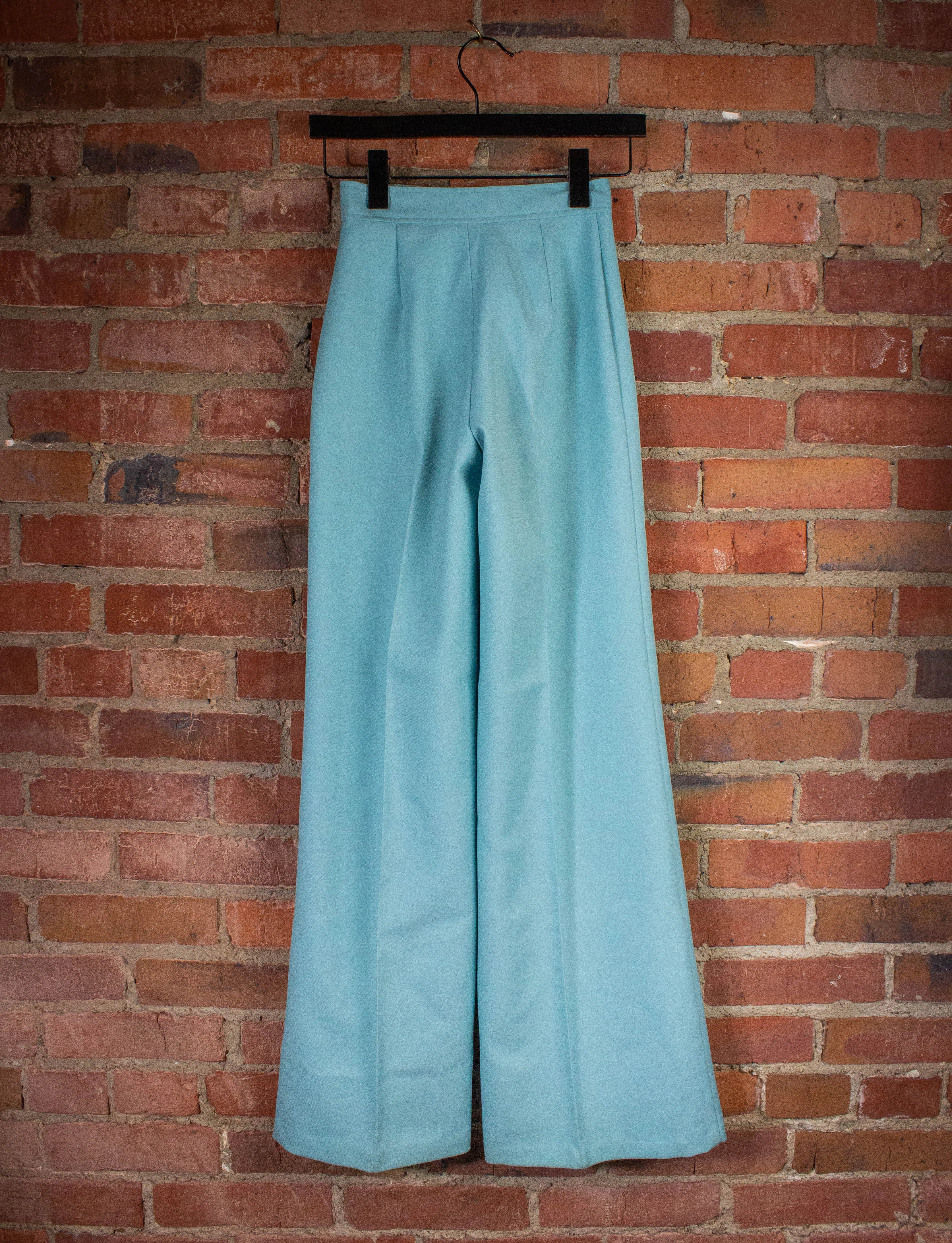 Vintage Apple Pie Bell Bottom Pants 70s Aqua Blue 22x31