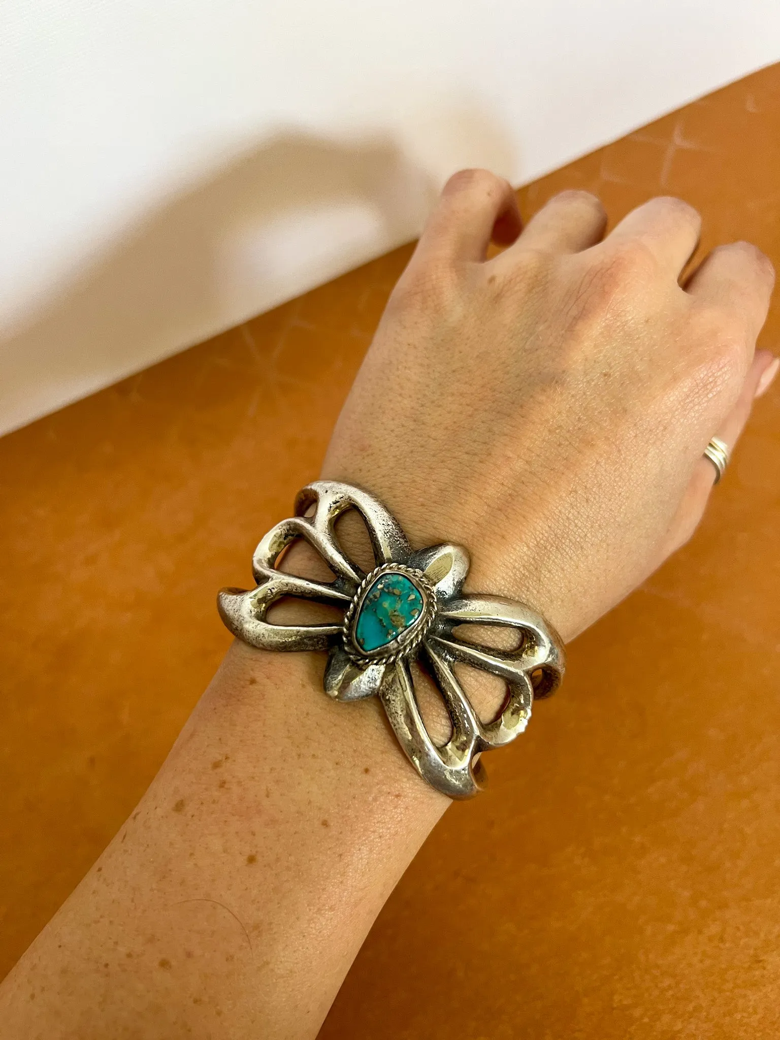 Vintage Bell Turquoise Cuff