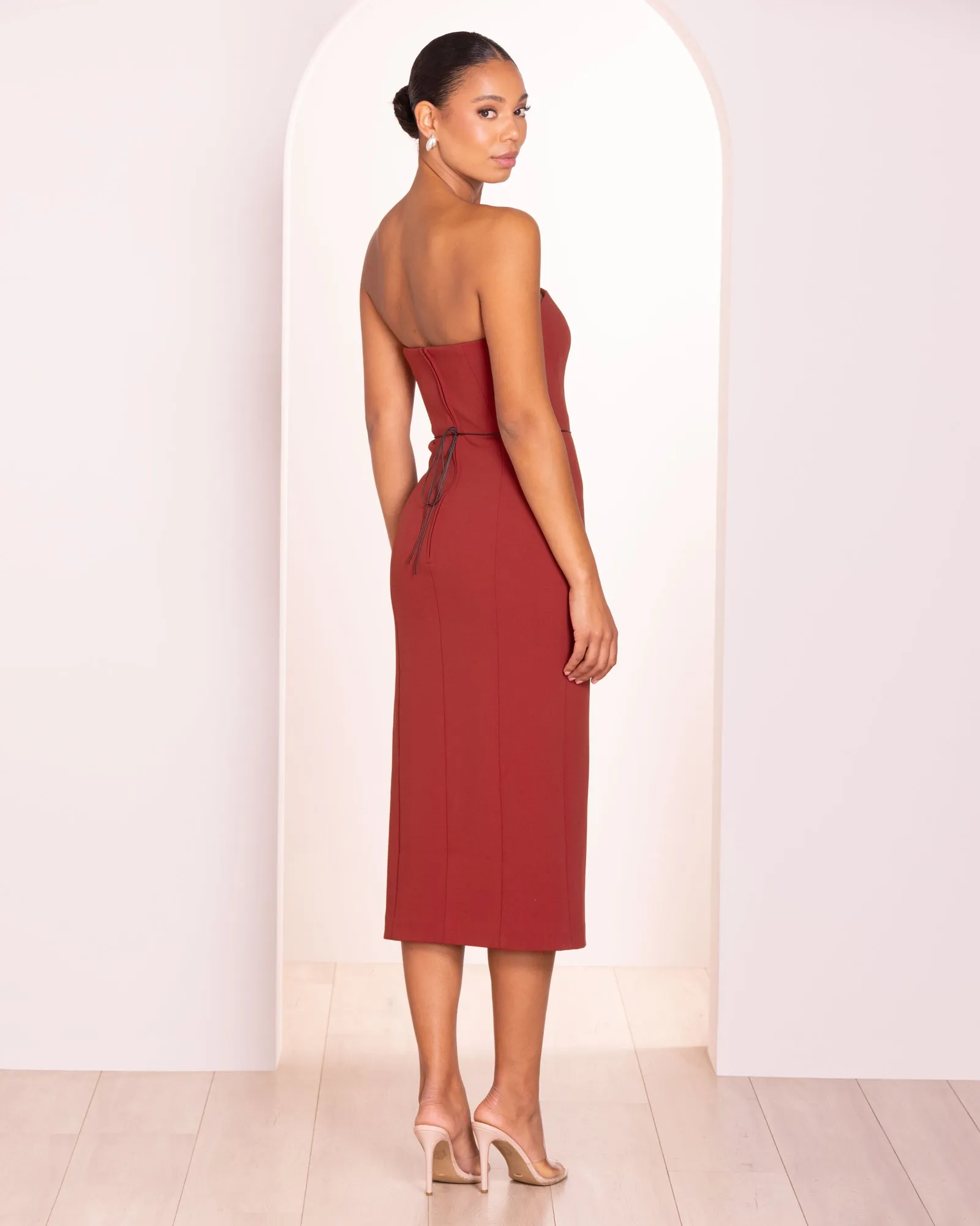 Vivianna Strapless Midi Dress