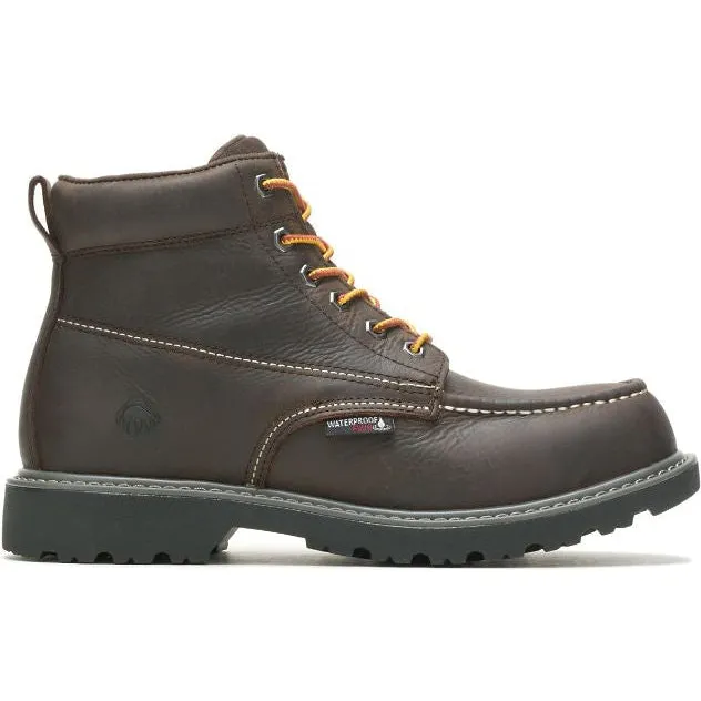 Wolverine Men's Floorhand 6 Steel Toe WP Work Boot -Brown- W221048